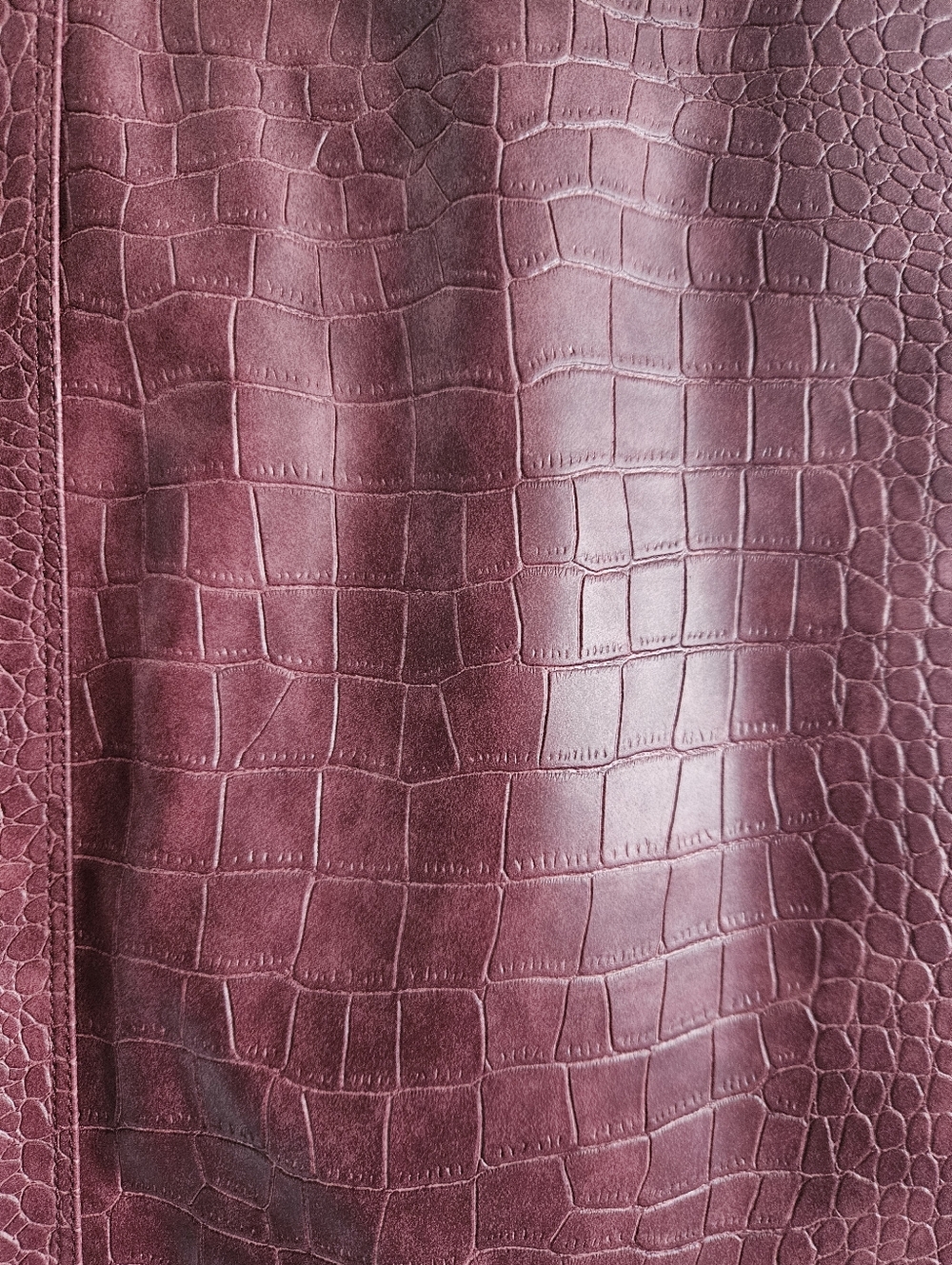 NWT- Adidas Originals Pleather Three Stripe Mini Skirt- Maroon - Picture 9 of 10